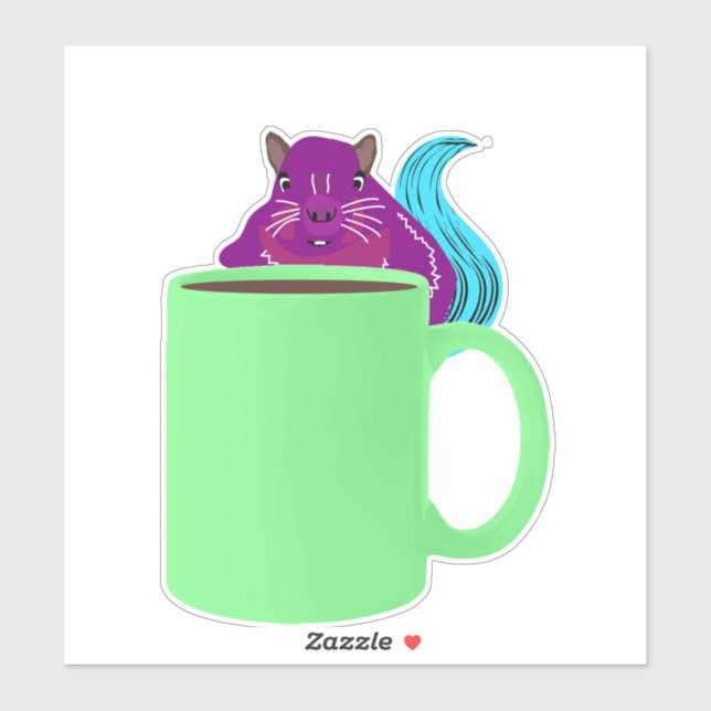 Sticker Écureuil coquin #969 (Feuille)