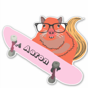 Sticker Écureuil vilain #183 planche à roulettes