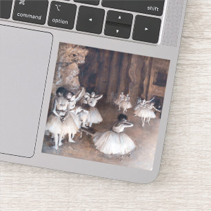 Sticker Edgar Degas - Répétition de ballet sur scène