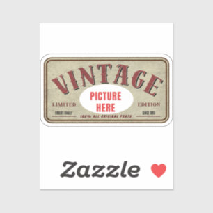 STICKER ÉDITION LIMITÉE VINTAGE PERSONNALISÉE PHOTO