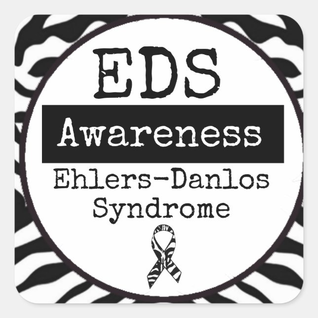 Sticker EDS pour Black and White Ehlers-Danlos (Devant)