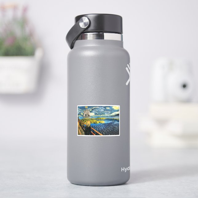 Sticker Edvard Munch - Edvard rencontre Vincent (HydroFlask)