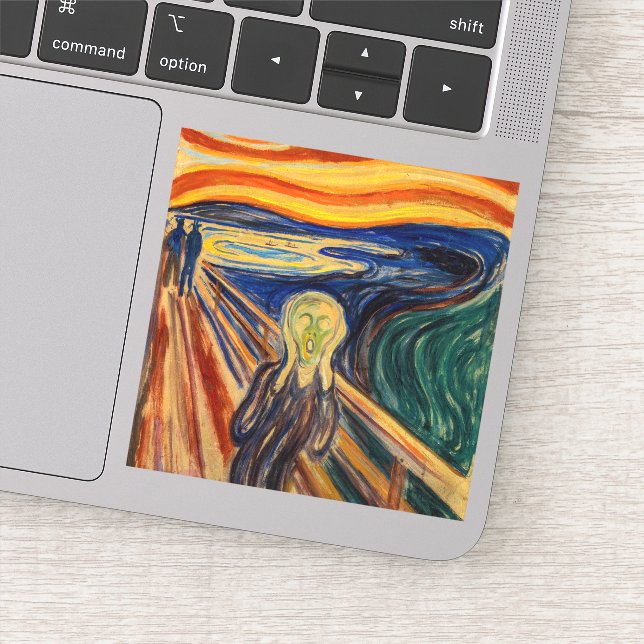 Sticker Edvard Munch - Le cri 1910 (Détail)