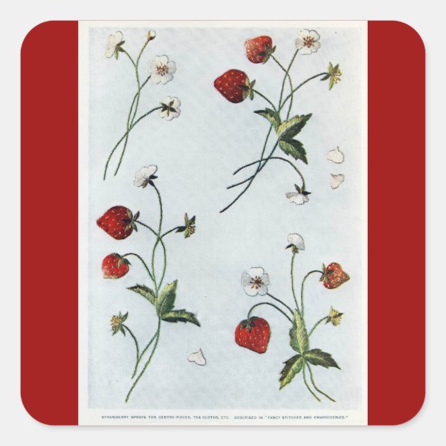 Sticker Edwardian Strawberries (Devant)