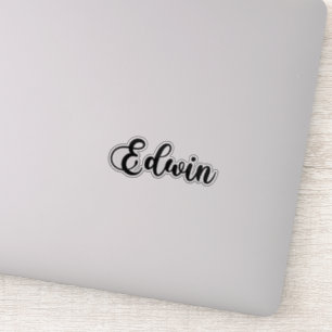 Sticker Edwin Nom - Calligraphie manuscrite