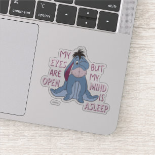 Sticker Eeyore   Mon esprit est endormi Citation