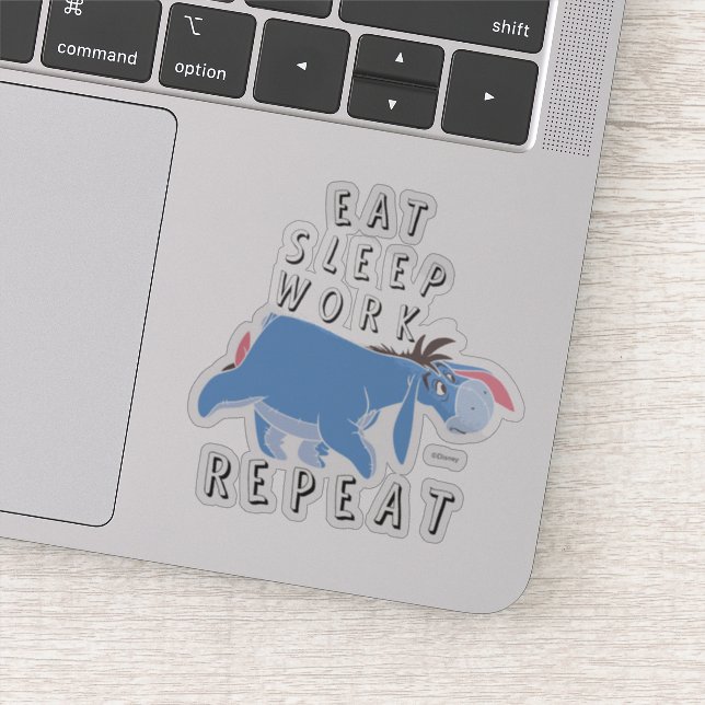 Sticker Eeyore | Répéter le travail du sommeil (Détail)