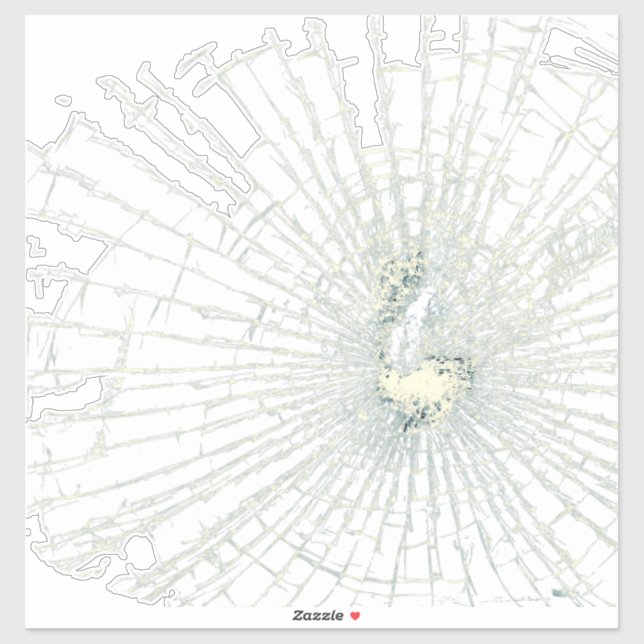 Sticker effet de verre cassé (Feuille)