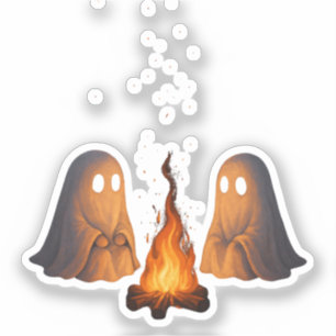 Sticker Éffrayant Feu de Feu de Feu de nuit Art - Hallowee