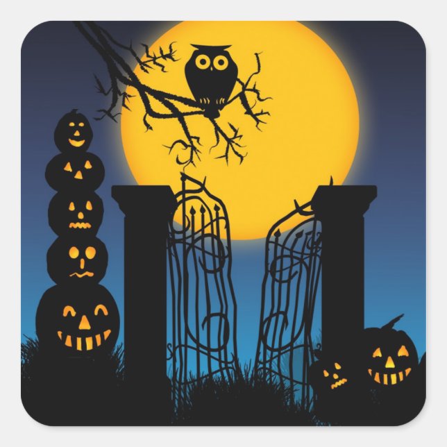Sticker éffrayant Halloween 4 (Devant)
