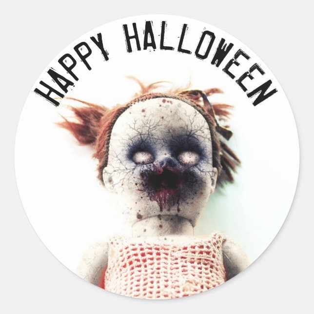 Sticker Éffrayant Halloween effary Doll (Devant)