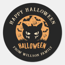 Sticker éffrayant Halloween rond