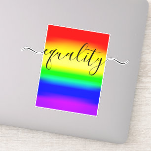 Sticker Égalité LGBT Rainbow Pride Ombre Gradient