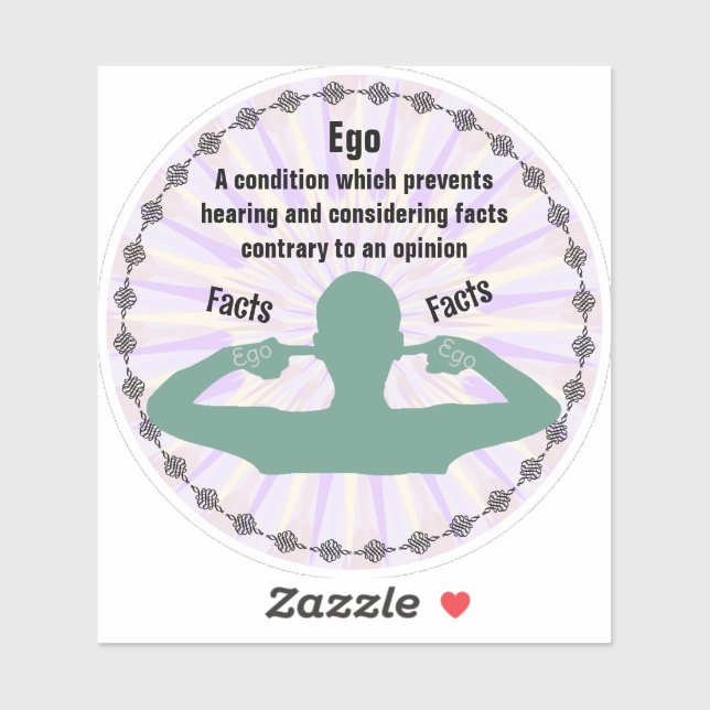 Sticker Ego - Faits contre Opinion (Feuille)