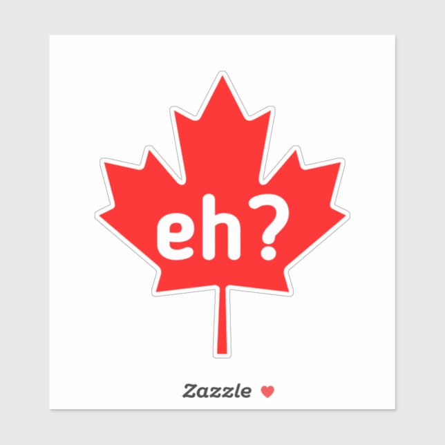Sticker eh,canada,canadien,rouge,érable,feuille,feuille d' (Feuille)