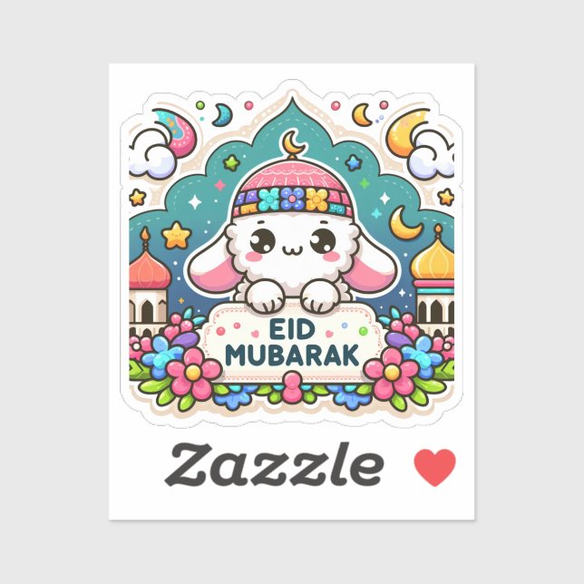 Sticker Eid Moubarak Sheep (Feuille)