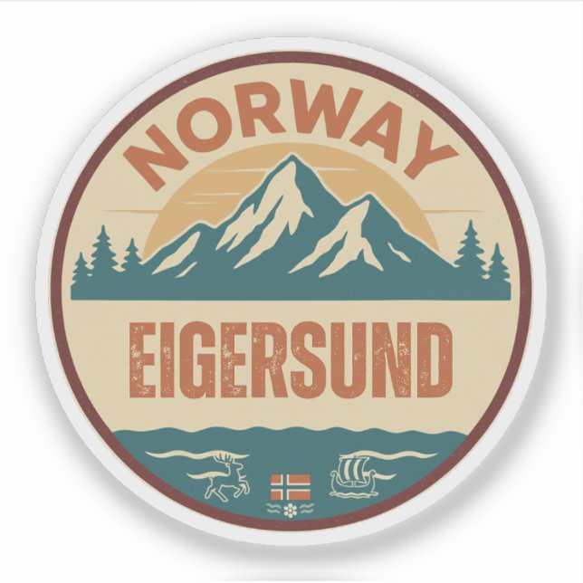 Sticker Eigersund, Norge Norvège (Devant)