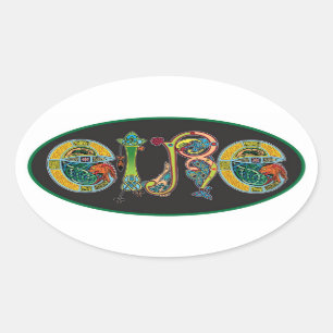 Sticker Eire Oval Euro
