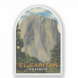 Sticker El Capitan, Yosemite, Californie, vintage