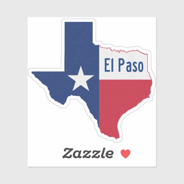 Sticker El Paso Texas (Feuille)