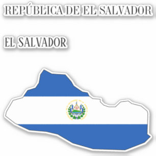 Sticker El Salvador Drapeau Charme Carte Patriotique