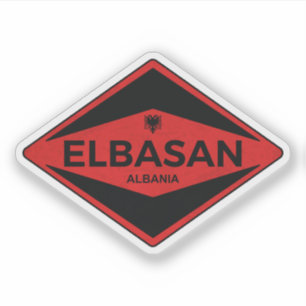 Sticker Elbasan Albanie Vintage