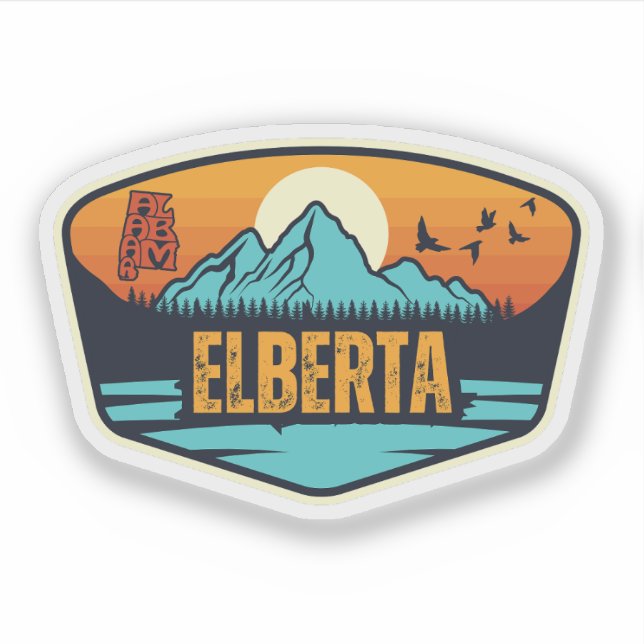 Sticker Elberta, Alabama (Devant)