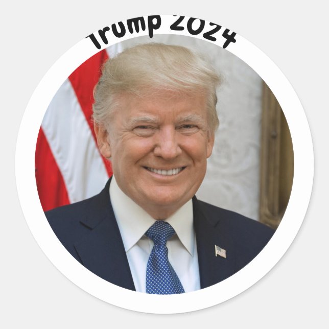 Sticker électoral du président Donald Trump 2024 (Devant)