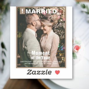 Sticker Élégant Amusement Ajouter Photo Custom-Cut Vinyl S