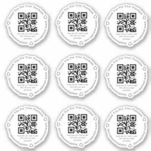Sticker élégant code qr réduction pour petite entreprise m