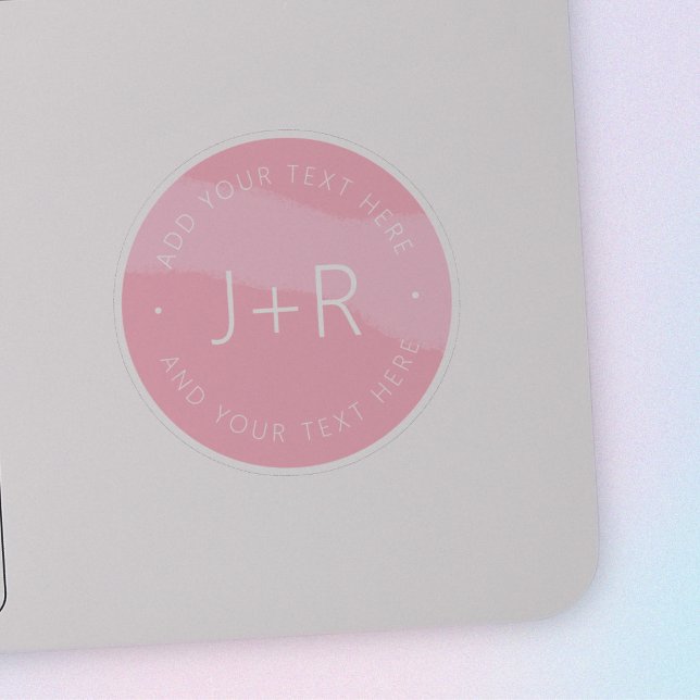 Sticker Élégant do-it-yourself Couples Monogramme & Editab (Créateur téléchargé)