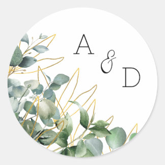 Sticker Elegant Eucalyptus Faire-part de mariage