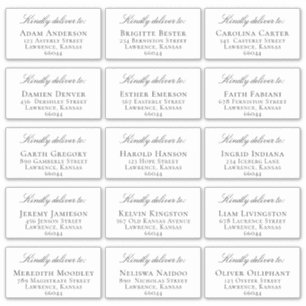 Sticker Élégant individuel Adresse du client Mariage Invit