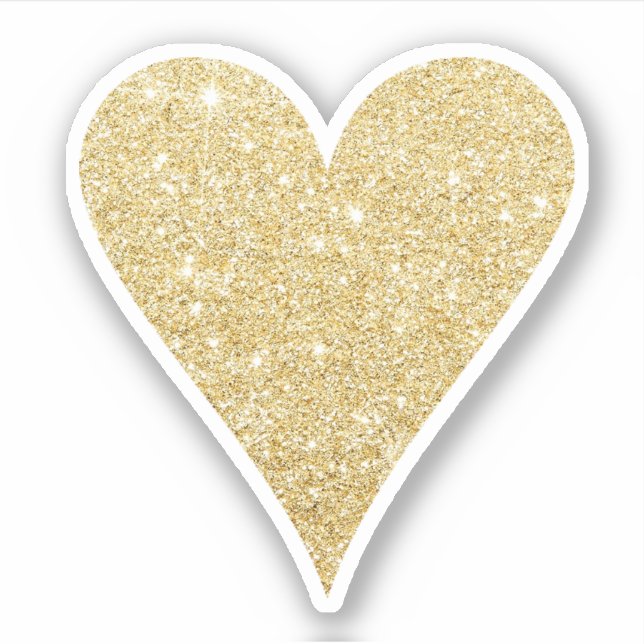 Sticker Élégant joli joli joli joli coeur de parties scint (Devant)