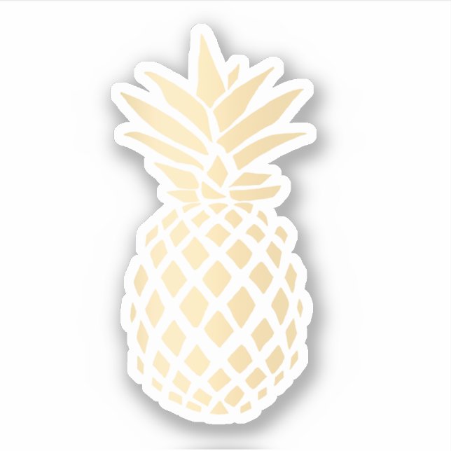 Sticker Élégant moderne jolie ceinture en or ananas (Devant)