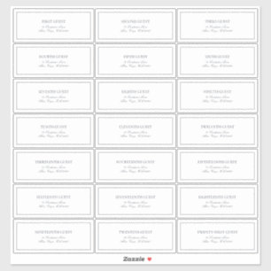 Sticker Elegant Navy Blue Classic Script Adresse de l'invi
