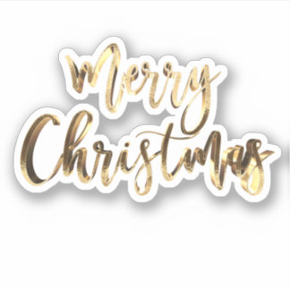 Sticker Élégant or Look Script Festive Joyeux Noël