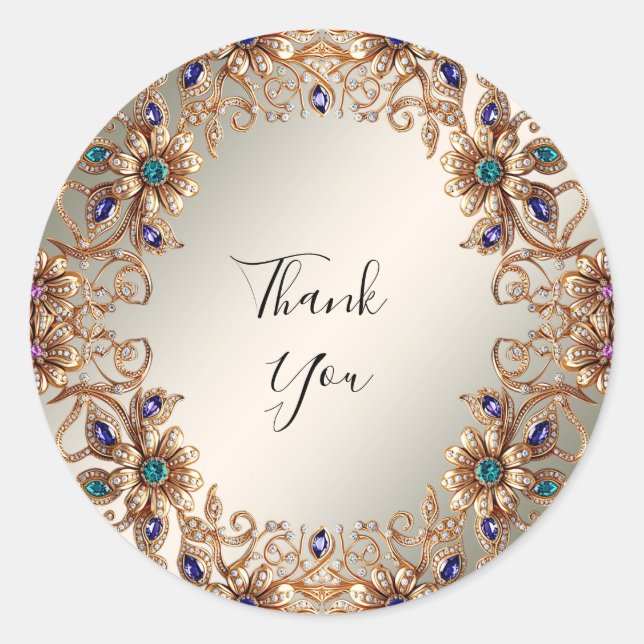 Sticker élégant pour bijoux en or (Devant)