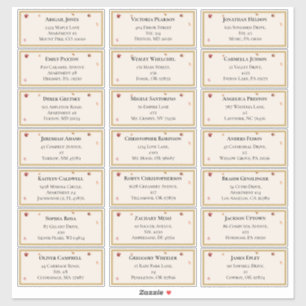 Sticker Elegant Rustic Fall Beige Mariage Adresse d'hôte