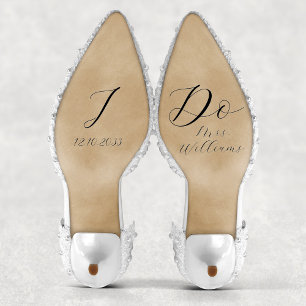 Sticker Élégant Script I Do Bride Mariage Chaussure Vinyl