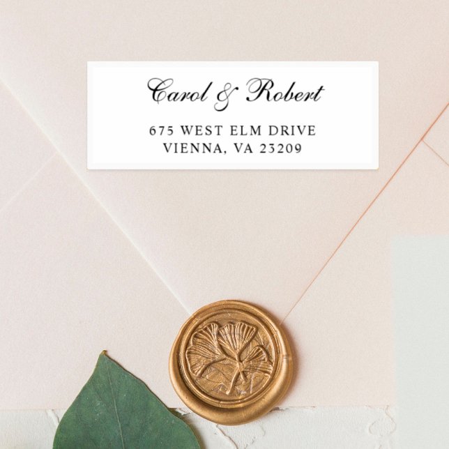 Sticker Élégant Script Mariage Adresse invité (Créateur téléchargé)