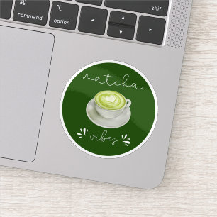 Sticker Élégant Script Moderne Matcha Vibes