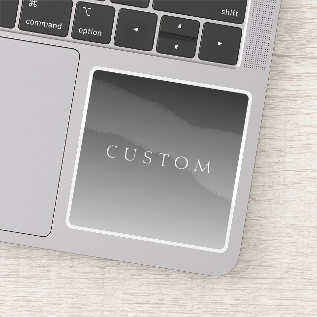 Sticker Élégant texte sur simple moderne gris ombre dégrad (Détail)