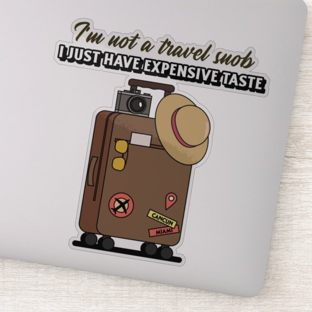Sticker Élégante autocollante de bagages de voyage femme (Détail)