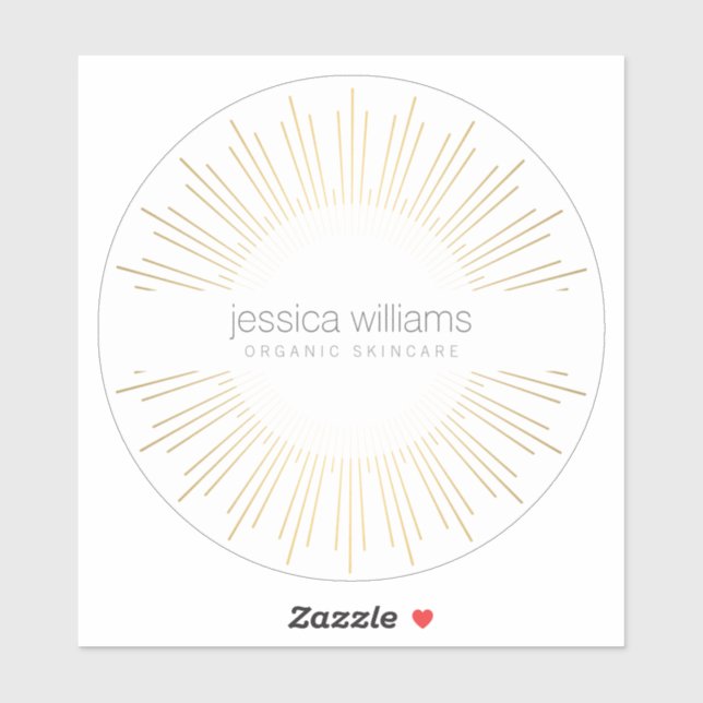 Sticker Elégante Beauté Gold Sunburst (Feuille)