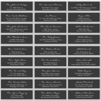 Sticker Élégante calligraphie Mariage noir et blanc invité