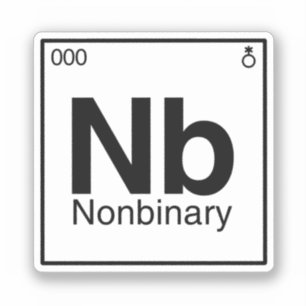 Sticker Élément NB - Tableau périodique non binaire