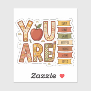 Sticker Elementaire Boho Arc-en-Ciel Vous Êtes Suffisant M