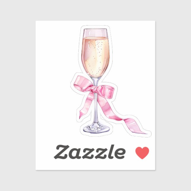 Sticker Éléments de coquette de l'aquarelle (Feuille)