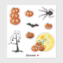 Eléments graphiques Halloween - citrouilles, fantô